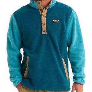 Burton Blue and Tan Fleece Pullover